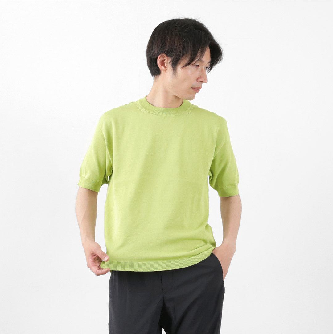 SOGLIA（ソリア） コットン フィット シームレス ニットTシャツ / メンズ レディース ユニセックス トップス 半袖 無地 ストレッチ COTTON COTTON FIT Seamless Knit T-shirt