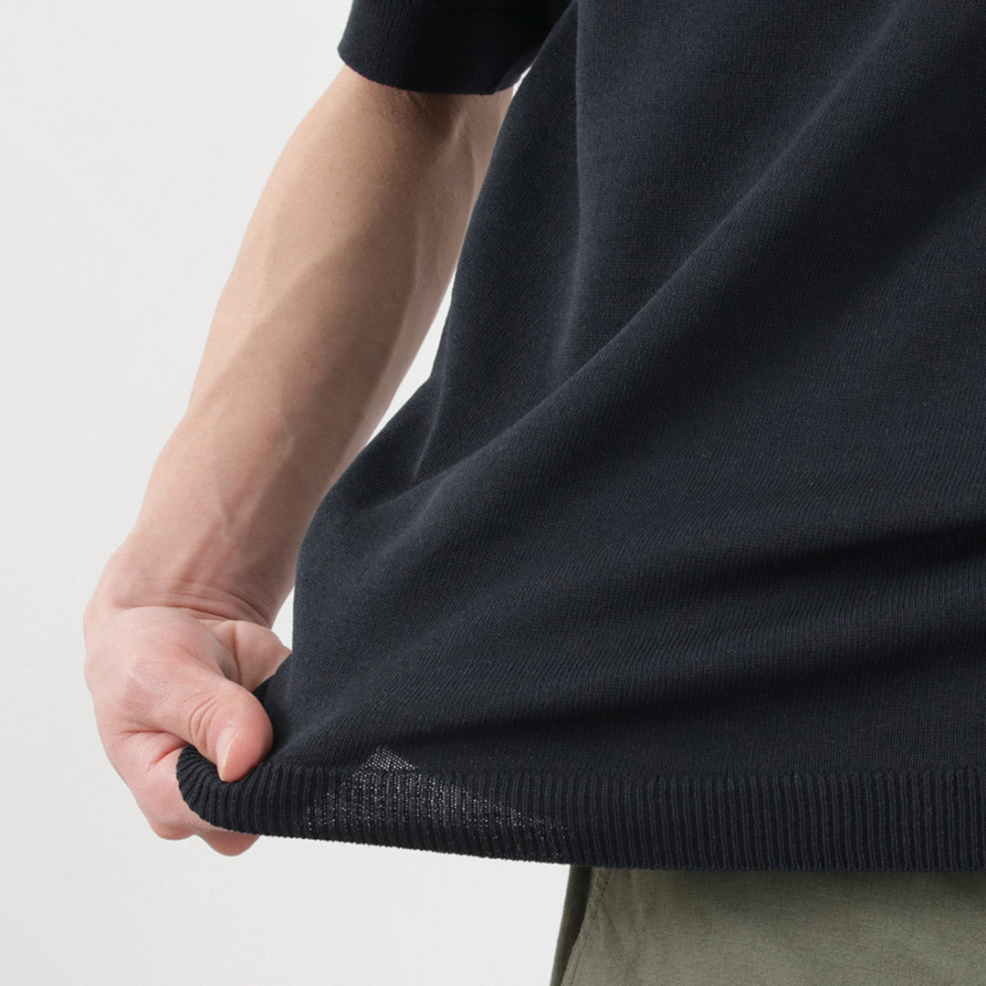 SOGLIA（ソリア） コットン フィット シームレス ニットTシャツ / メンズ レディース ユニセックス トップス 半袖 無地 ストレッチ COTTON COTTON FIT Seamless Knit T-shirt