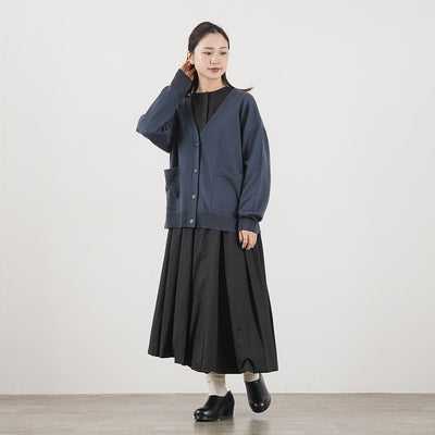 【まとめ買いで最大30％OFFクーポン】【50％OFF】MIDIUMI（ミディウミ） Ｖネック ワイドカーディガン レディース トップス 長袖 ウール 薄手 羽織り ニット ゆったり【セール】 クリスマス プレゼント ギフト