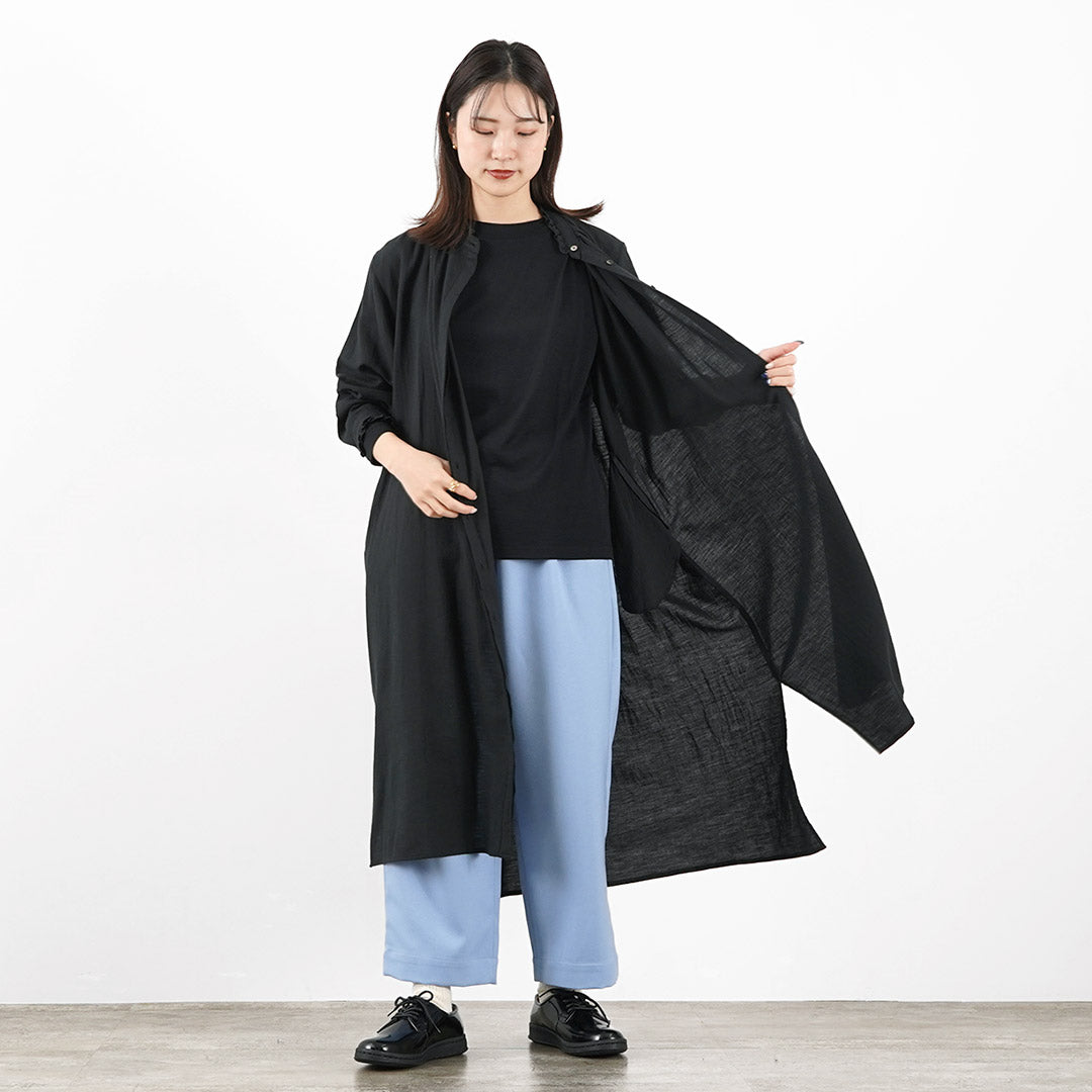 50％OFF】MIDIUMI（ミディウミ） ギャザーシャツワンピース レディース