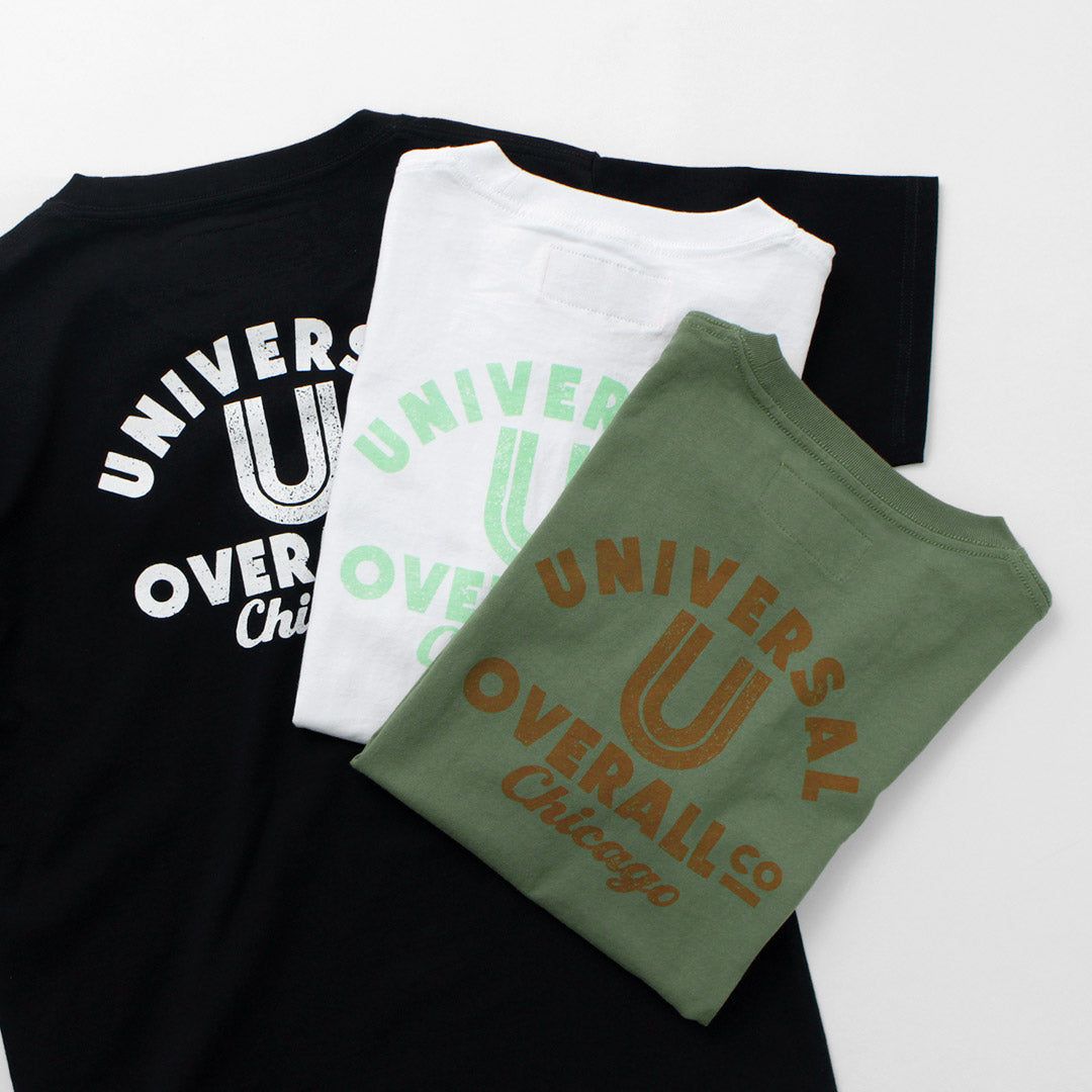 UNIVERSAL OVERALL（ユニバーサルオーバーオール） USコットン バックプリントTEE / レディース トップス Tシャツ 半袖 ロゴ US COTTON BACK PRINT TEE