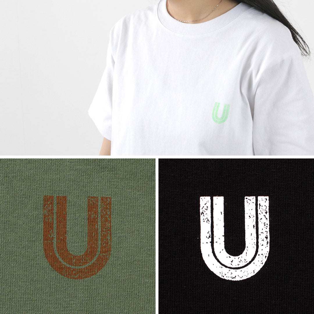 UNIVERSAL OVERALL（ユニバーサルオーバーオール） USコットン バックプリントTEE / レディース トップス Tシャツ 半袖 ロゴ US COTTON BACK PRINT TEE