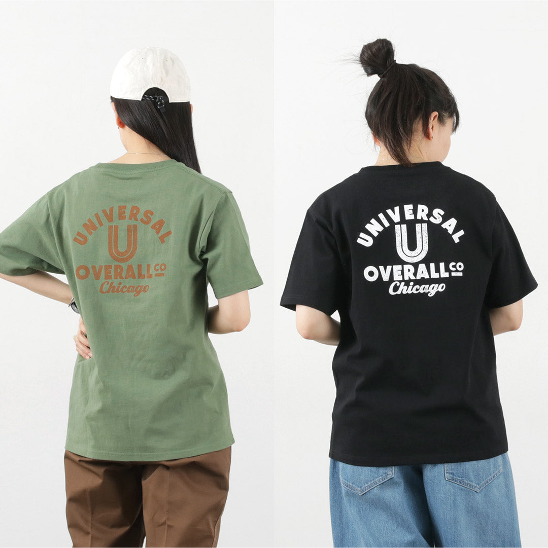 UNIVERSAL OVERALL（ユニバーサルオーバーオール） USコットン バックプリントTEE / レディース トップス Tシャツ 半袖 ロゴ US COTTON BACK PRINT TEE