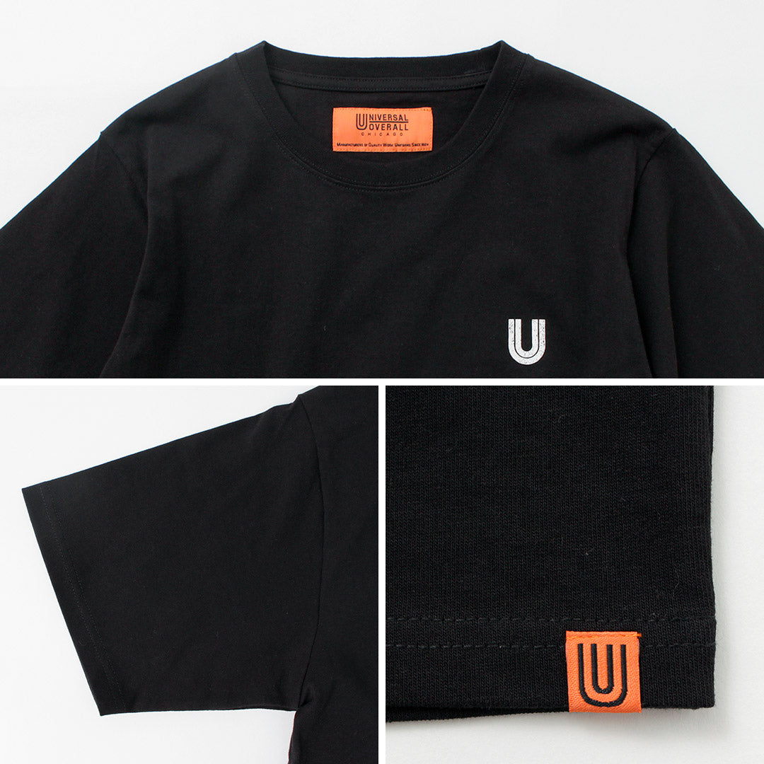 UNIVERSAL OVERALL（ユニバーサルオーバーオール） USコットン バックプリントTEE / レディース トップス Tシャツ 半袖 ロゴ US COTTON BACK PRINT TEE