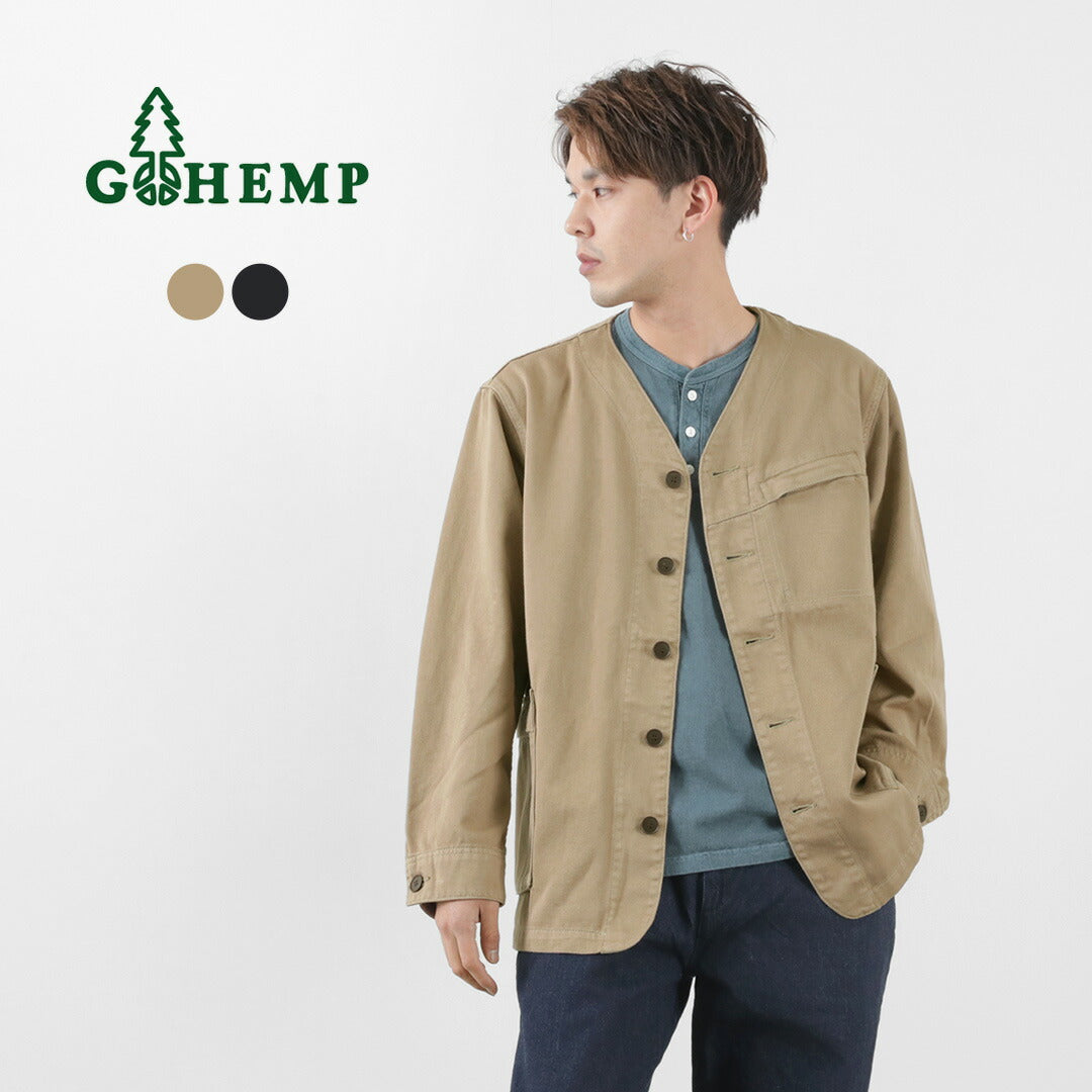 GOHEMP（ゴーヘンプ） グリーン ロッジ ジャケット ヘンプコットン リサイクルポリエステルクロス｜ROCOCO ONLINE STORE