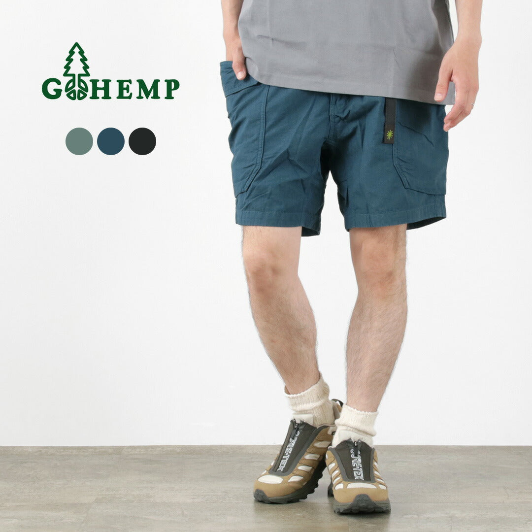 GOHEMP（ゴーヘンプ） アルティメット ショーツ ヘンプコットン リサイクルポリエステル ウェザークロス / メンズ ボトムス ショートパンツ ハーフパンツ アウトドア ULTIMATE SHORTS H/C/RP WEATHER