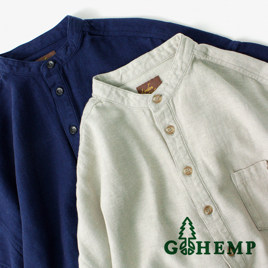 GOHEMP（ゴーヘンプ） カーミング ヘンプコットン ブロークンツイル / ワンピース 半袖 カジュアル 綿 コットン 無地 CALMING OP H/C BROKEN TWILL 母の日