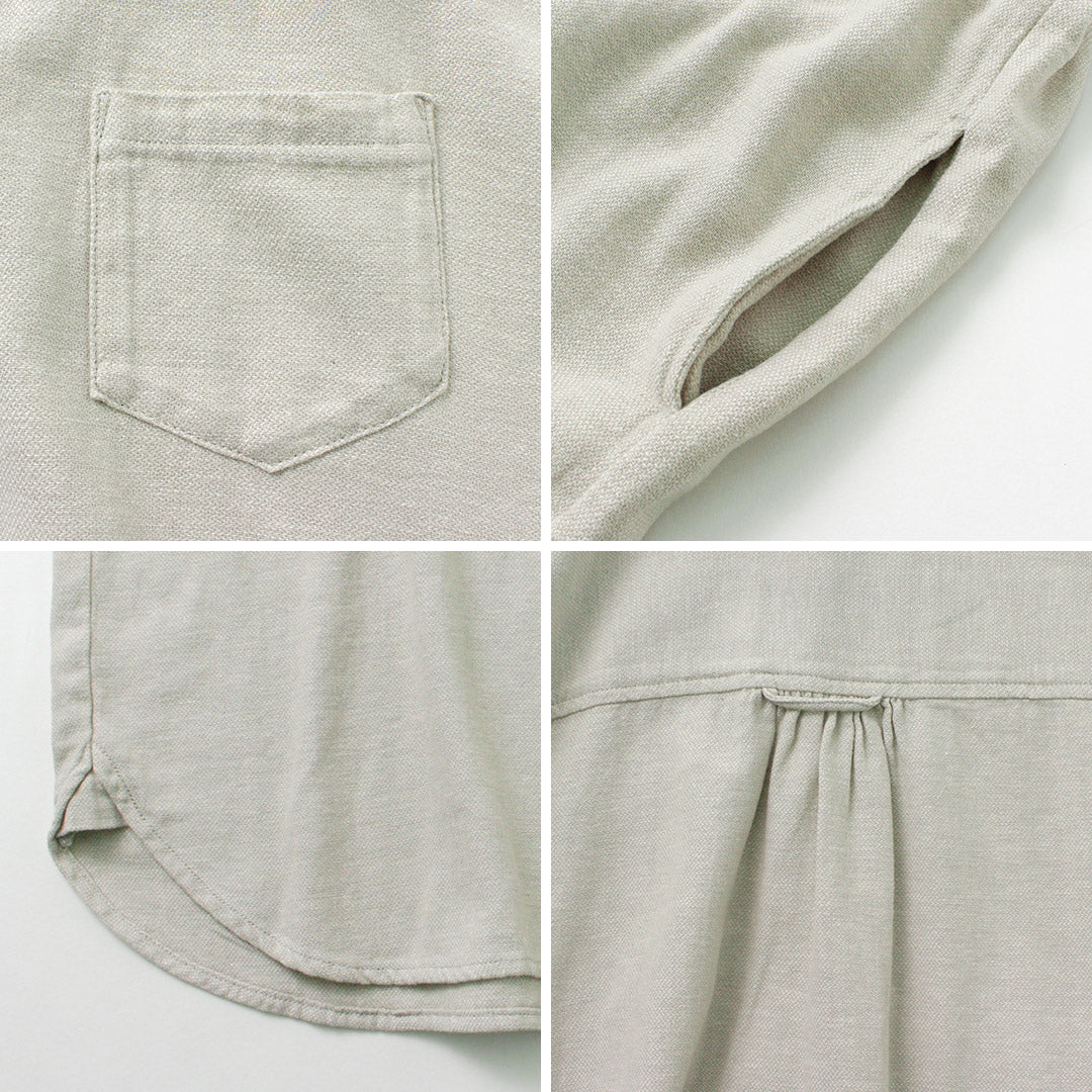 GOHEMP（ゴーヘンプ） カーミング ヘンプコットン ブロークンツイル / ワンピース 半袖 カジュアル 綿 コットン 無地 CALMING OP H/C BROKEN TWILL 母の日