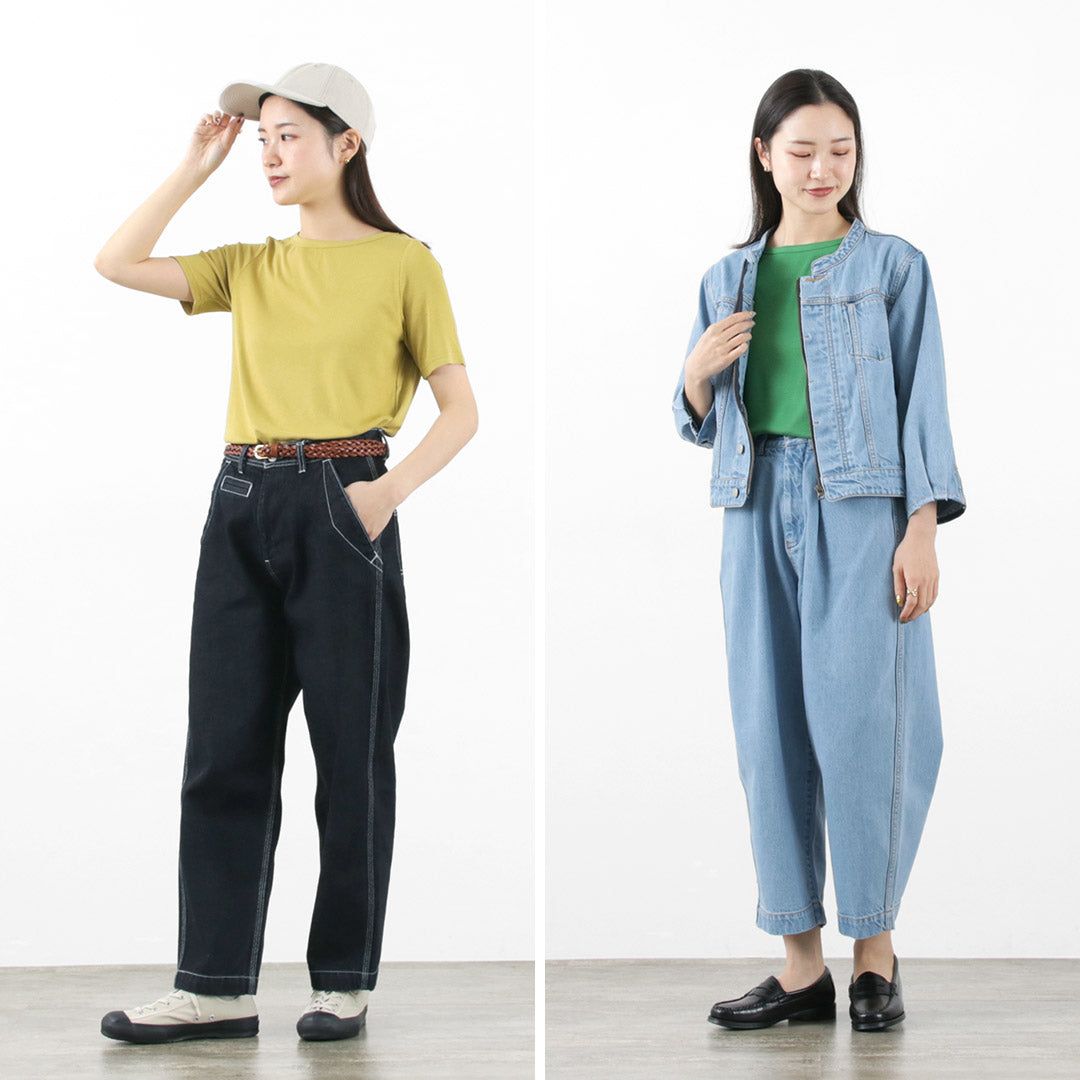 KELEN（ケレン） RICKY ベーシックリブトップス / レディース カットソー Tシャツ 半袖 インナー RICKY Basic Rib Tops