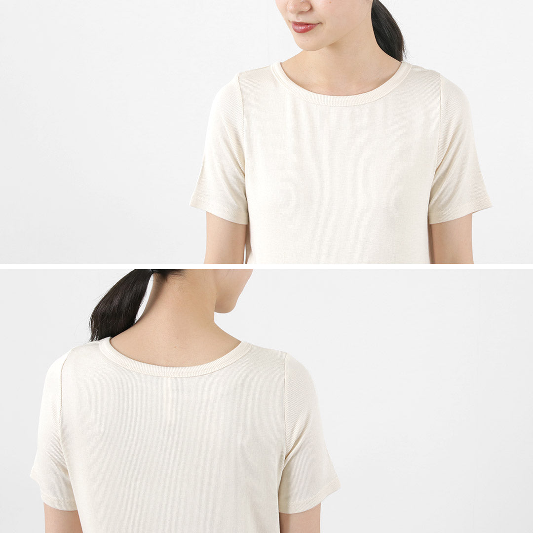 KELEN（ケレン） RICKY ベーシックリブトップス / レディース カットソー Tシャツ 半袖 インナー RICKY Basic Rib Tops