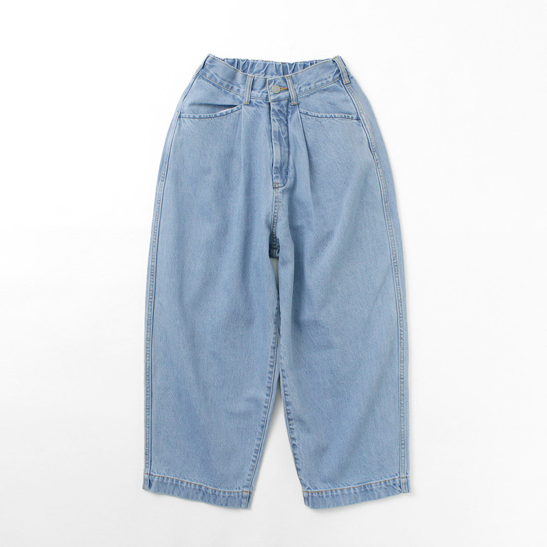 【30％OFF】KELEN（ケレン） CHIKO コクーンデニム / レディース ジーンズ ボトムス ワイドパンツ 9分丈 ウエストゴム CHIKO Cocoon Denim【セール】