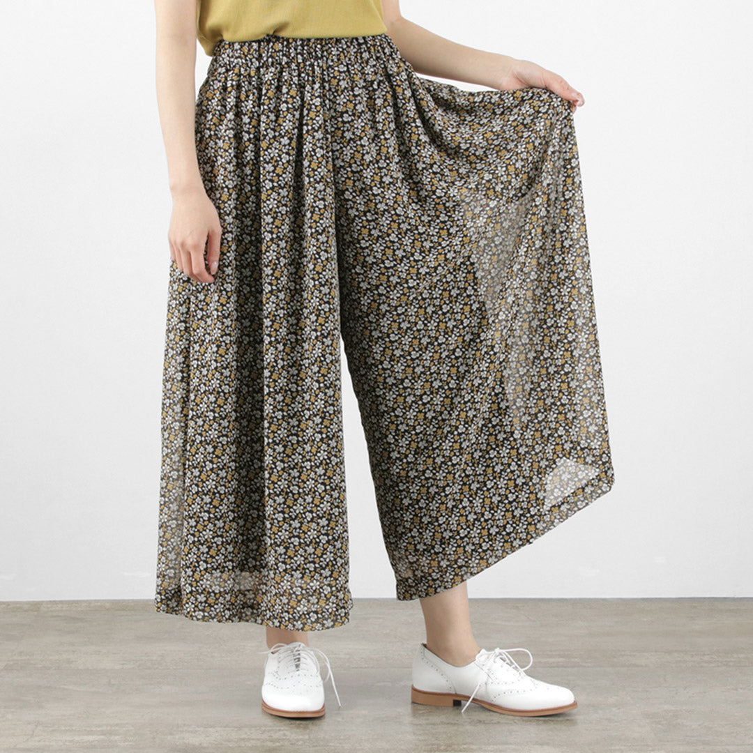 KELEN（ケレン） URBE ヴィンテージフラワー ギャザー パンツ / レディース 花柄 イージー シアー 総ゴム URBE Vintage Gather Pants