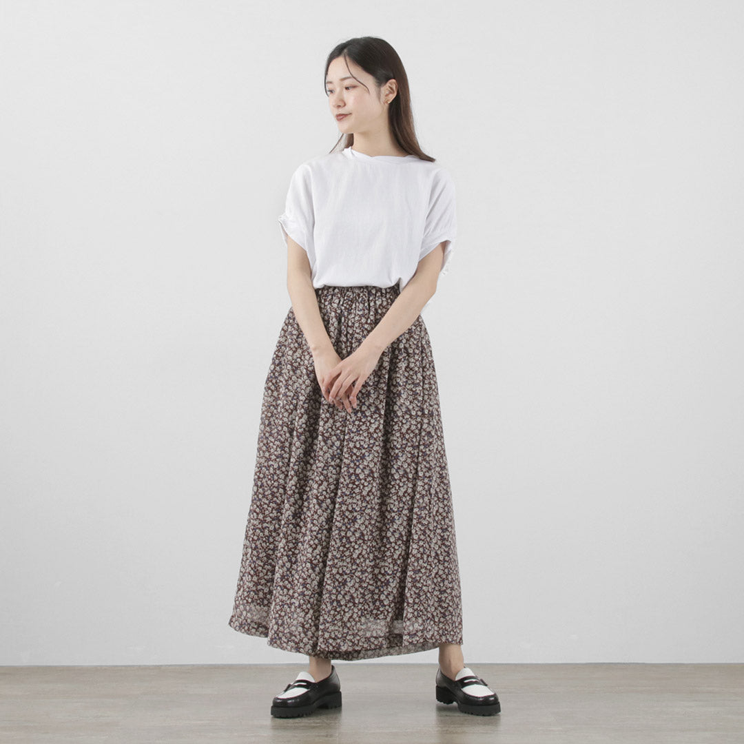 KELEN（ケレン） URBE ヴィンテージフラワー ギャザー パンツ / レディース 花柄 イージー シアー 総ゴム URBE Vintage Gather Pants