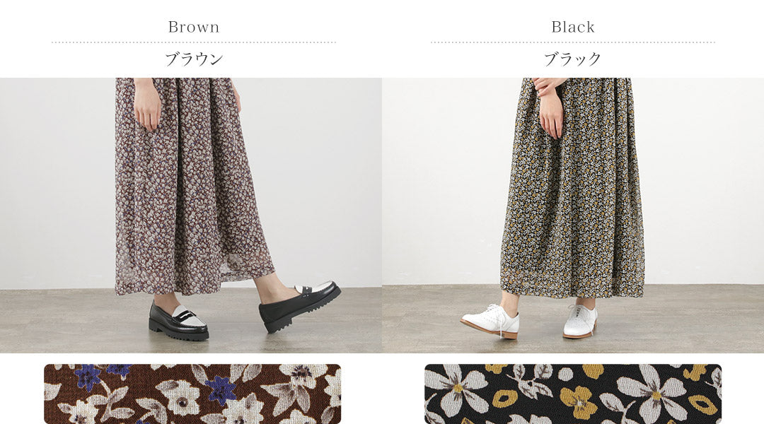 KELEN（ケレン） URBE ヴィンテージフラワー ギャザー パンツ / レディース 花柄 イージー シアー 総ゴム URBE Vintage Gather Pants