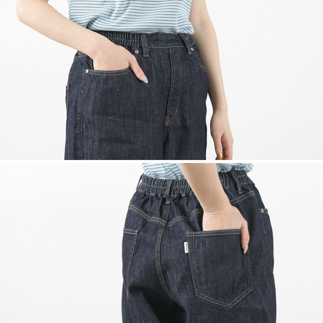 KELEN（ケレン） ROY イージーフィット デニム / レディース パンツ ストレート ウエストゴム 綿 ROY Easy Fit Denim