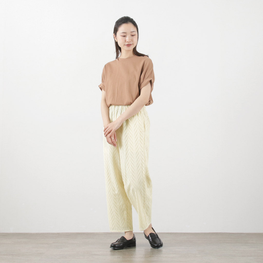 KELEN（ケレン） PALAMO カットワーク レーストラウザー / レディース パンツ ロング ストレート 綿 ALAMO CutWork Lace Trouser