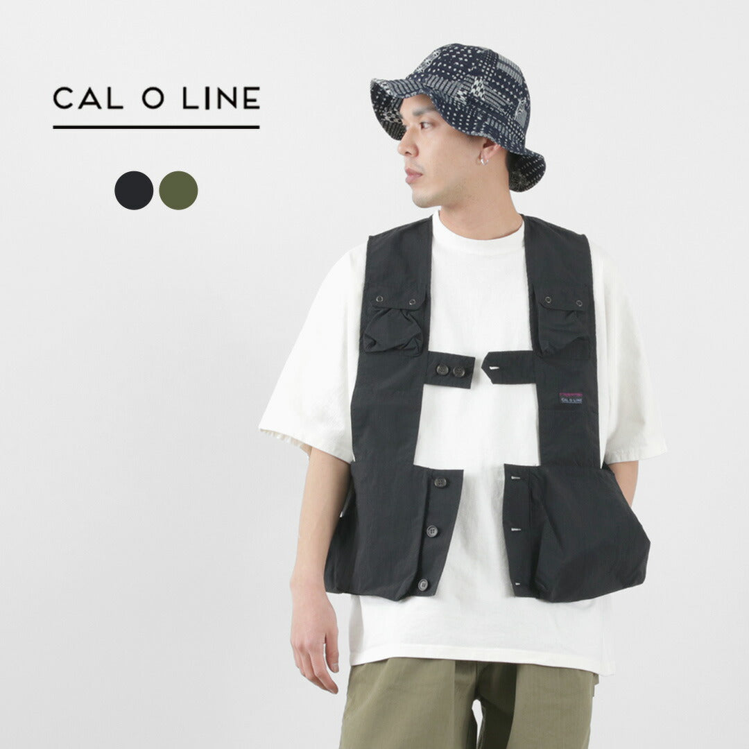 【50％OFF】CAL O LINE（キャルオーライン） ユーティリティーベスト / メンズ アウター アウトドア 撥水 日本製 UTILITY VEST【セール】