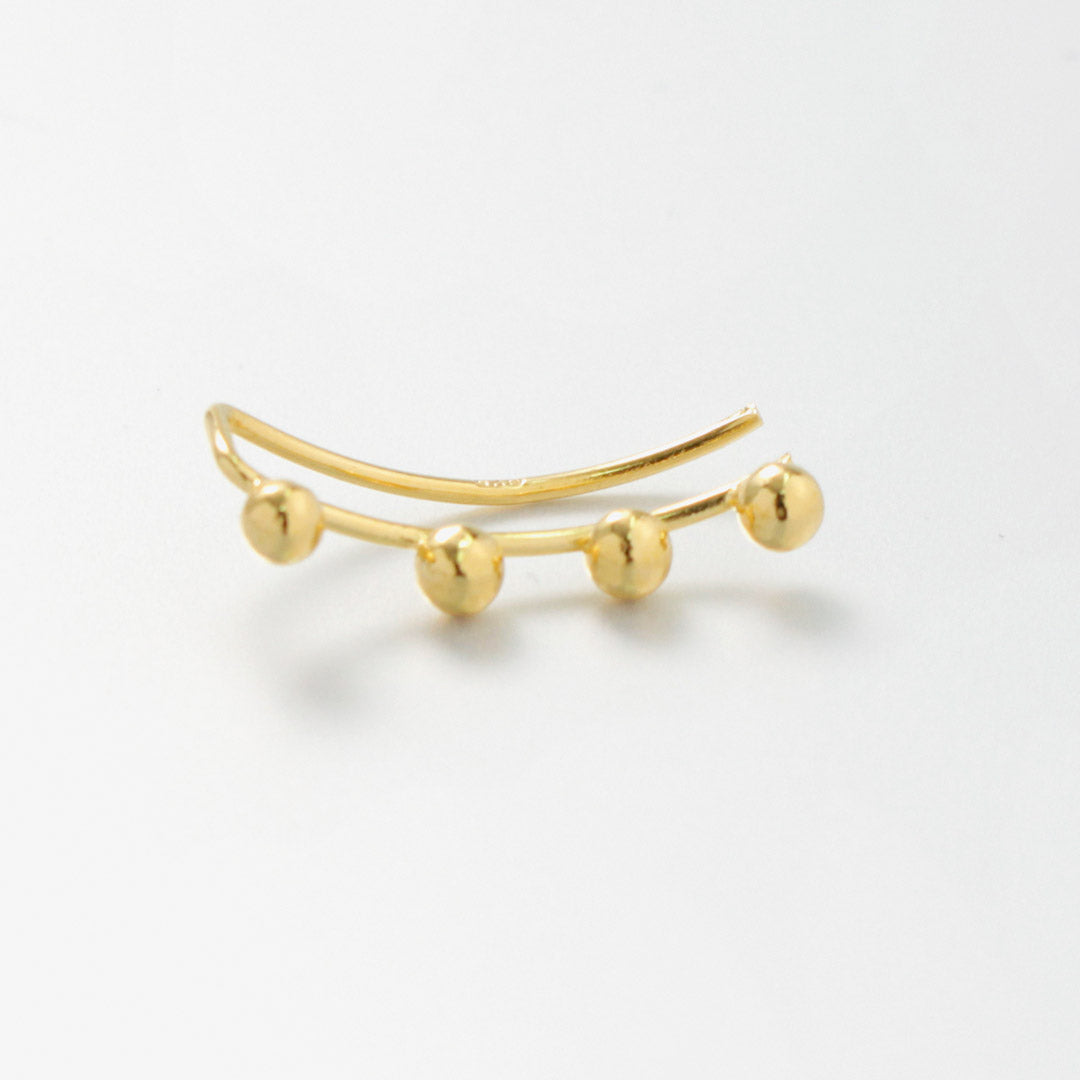 aura（オーラ） スモールボール ライン カフ レディース イヤーカフ 片耳 ピアス Small ball line cuff クリスマス プレゼント ギフト