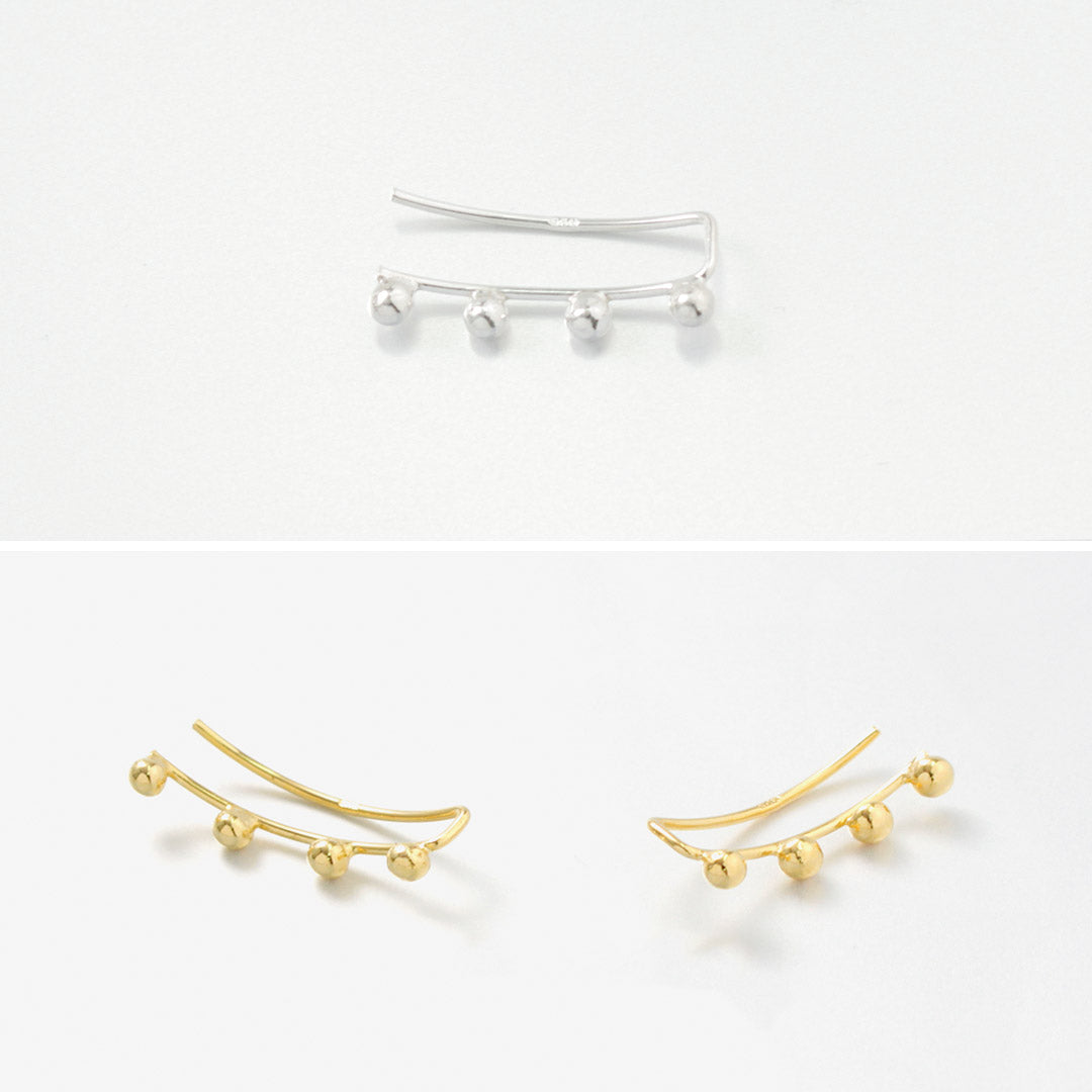 aura（オーラ） スモールボール ライン カフ レディース イヤーカフ 片耳 ピアス Small ball line cuff クリスマス プレゼント ギフト
