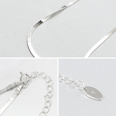 aura（オーラ） フィットチーネ シルバー スネーク ネックレス レディース シルバー925 チョーカー Fit cine silver snake necklace