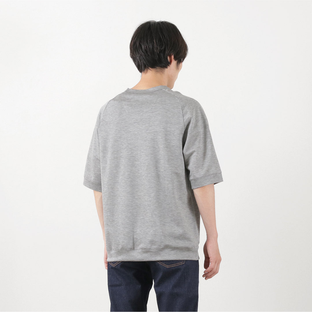 RE MADE IN TOKYO JAPAN（アールイーメイドイントウキョウジャパン） ビスコースニット ワイドTシャツ / メンズ 半袖 5分袖 日本製 Viscose Knit Wide T-shirt