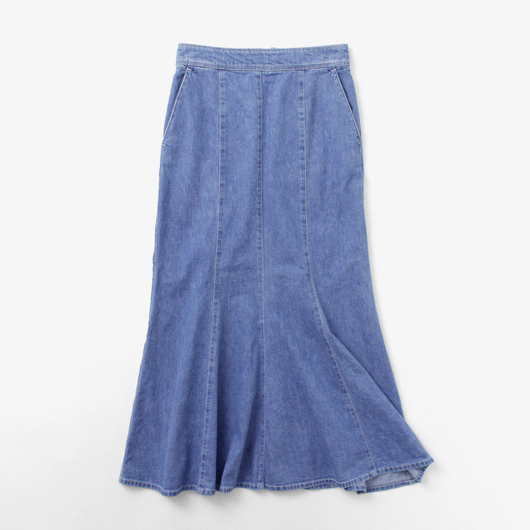 SHINZONE（シンゾーン） デニムマーメイドスカート / ボトムス ロング タイト ハイウエスト 無地 日本製 23MMSSK03 DENIM MERMAID SKIRT