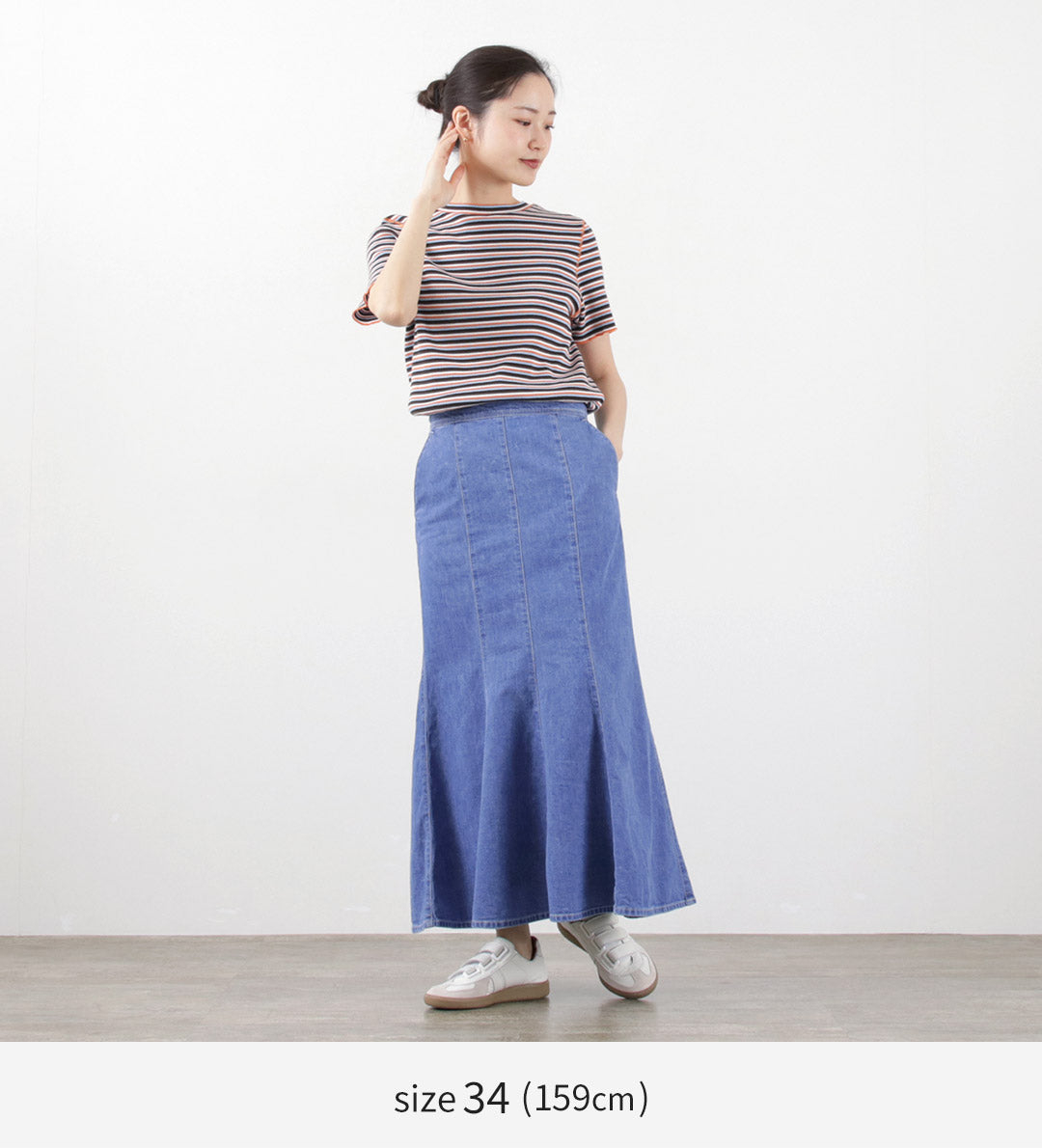 SHINZONE（シンゾーン） デニムマーメイドスカート / ボトムス ロング タイト ハイウエスト 無地 日本製 23MMSSK03 DENIM MERMAID SKIRT