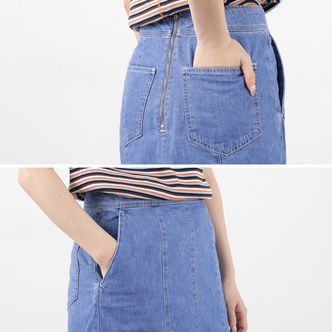 SHINZONE（シンゾーン） デニムマーメイドスカート / ボトムス ロング タイト ハイウエスト 無地 日本製 23MMSSK03 DENIM MERMAID SKIRT