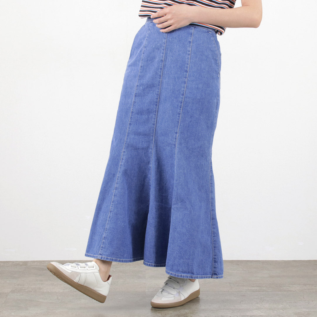 SHINZONE（シンゾーン） デニムマーメイドスカート / ボトムス ロング タイト ハイウエスト 無地 日本製 23MMSSK03 DENIM MERMAID SKIRT