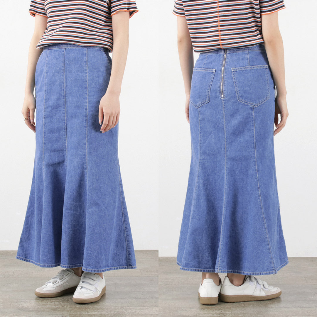 SHINZONE（シンゾーン） デニムマーメイドスカート / ボトムス ロング タイト ハイウエスト 無地 日本製 23MMSSK03 DENIM MERMAID SKIRT