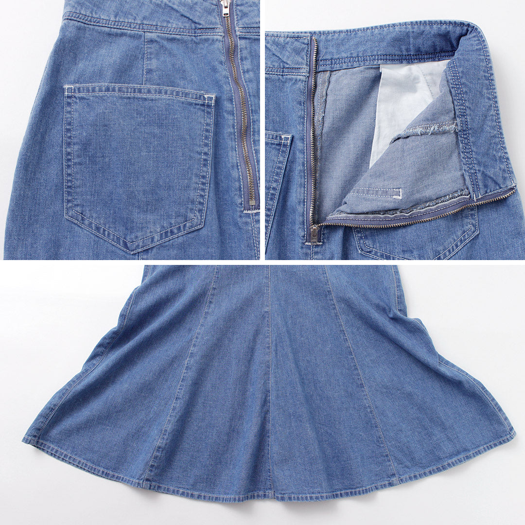 SHINZONE（シンゾーン） デニムマーメイドスカート / ボトムス ロング タイト ハイウエスト 無地 日本製 23MMSSK03 DENIM MERMAID SKIRT