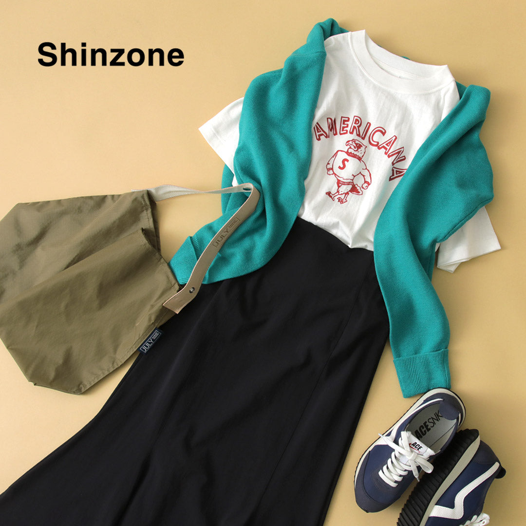 【30％OFF】SHINZONE（シンゾーン） シンゾーン×アメリカーナ コラボレーションTEE / レディース Tシャツ 半袖 クルーネック 無地 ロゴ プリント 綿 コットン 23MXXCU02 AMERICANA COLLABORATION TEE【セール】