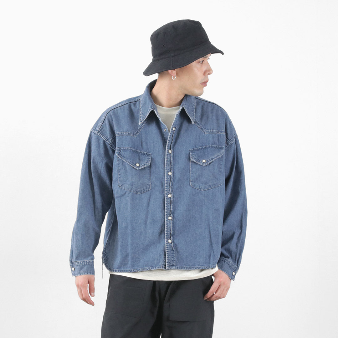 【30％OFF】REMI RELIEF（レミレリーフ） SHORT DENIM WESTERN SHIRT