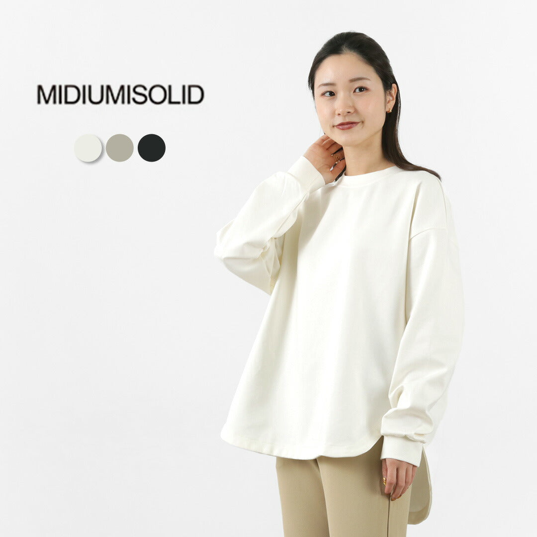 【50％OFF】MIDIUMISOLID（ミディウミソリッド） ポンチ クルーネック プルオーバー