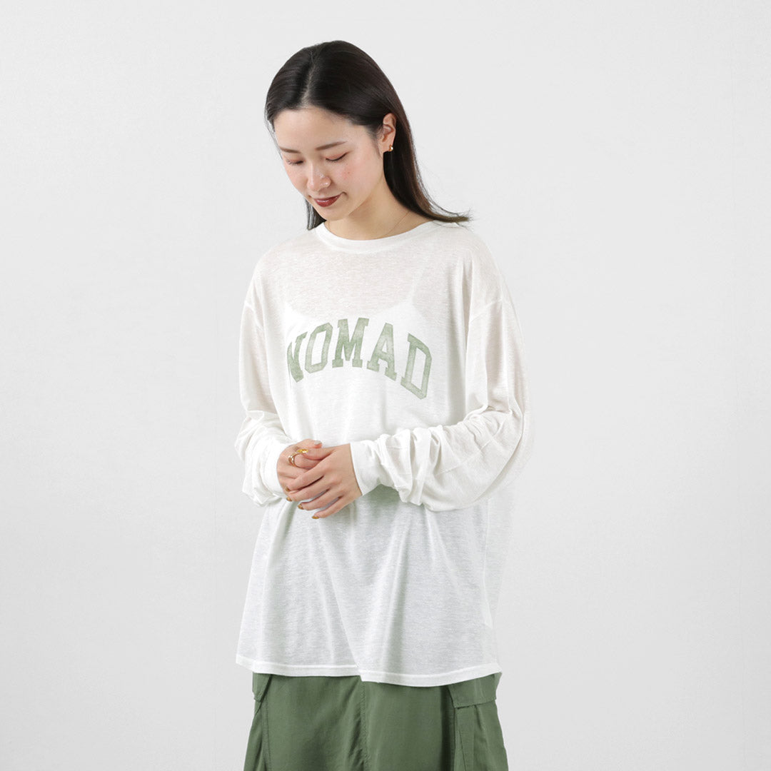 【30％OFF】CHIGNON（シニヨン） シアーカスレカレッジロゴロンTee