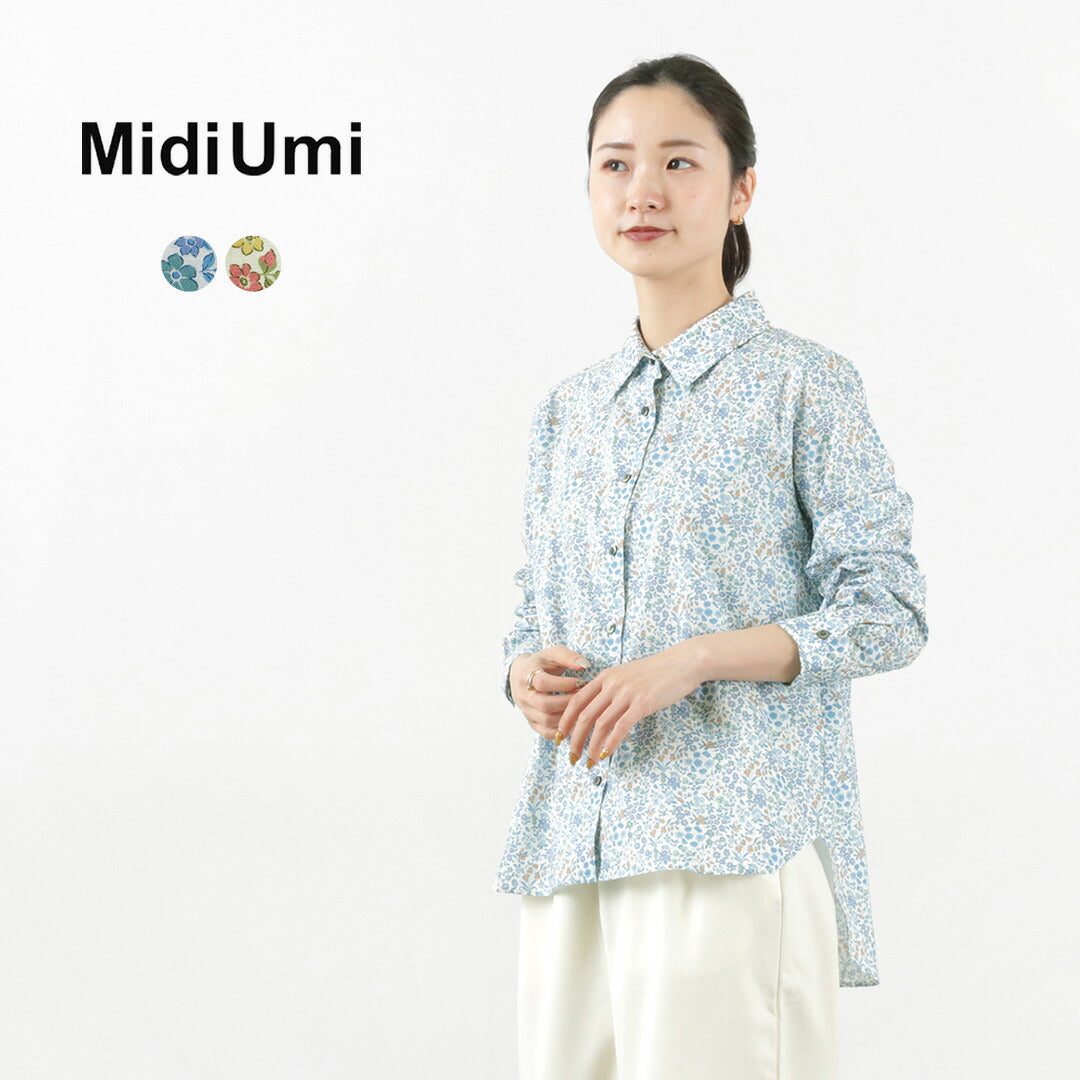 【50％OFF】MIDIUMI（ミディウミ）リバティプリントシャツ