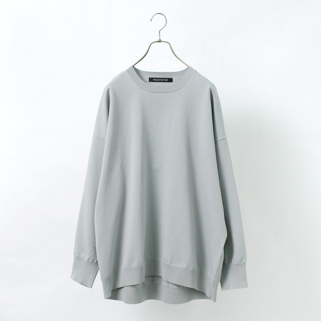 mizuiro ind（ミズイロインド） クルーネック ワイド P/O / レディース トップス プルオーバー スウェット 長袖 Crew Neck Wide P/O