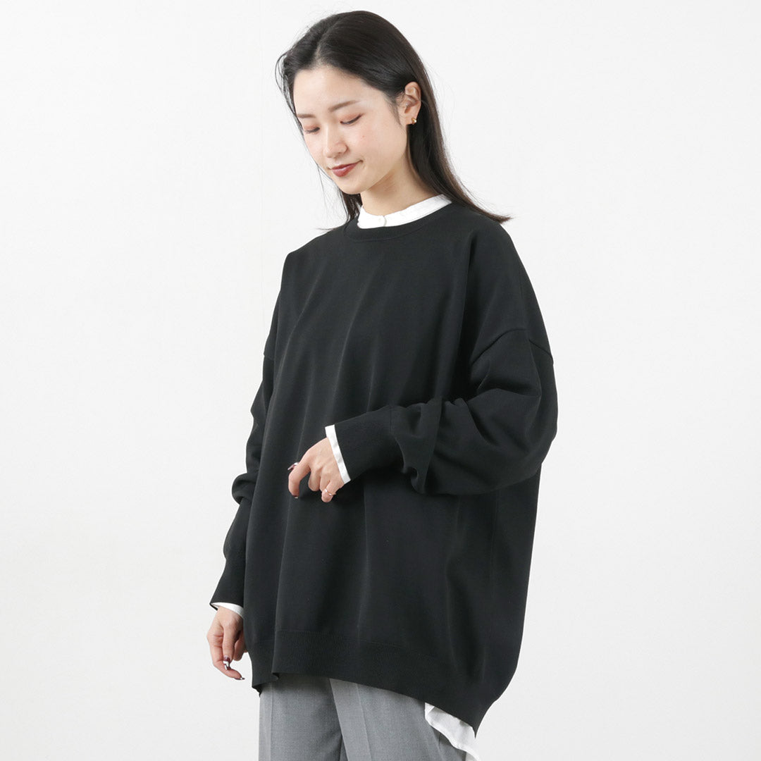 mizuiro ind（ミズイロインド） クルーネック ワイド P/O / レディース トップス プルオーバー スウェット 長袖 Crew Neck Wide P/O