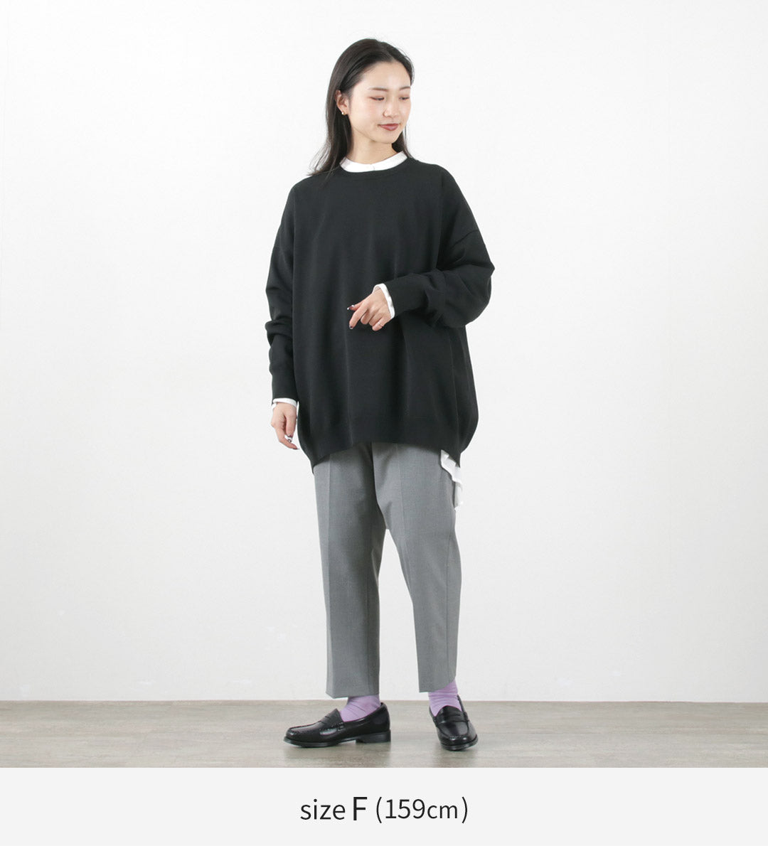 mizuiro ind（ミズイロインド） クルーネック ワイド P/O / レディース トップス プルオーバー スウェット 長袖 Crew Neck Wide P/O