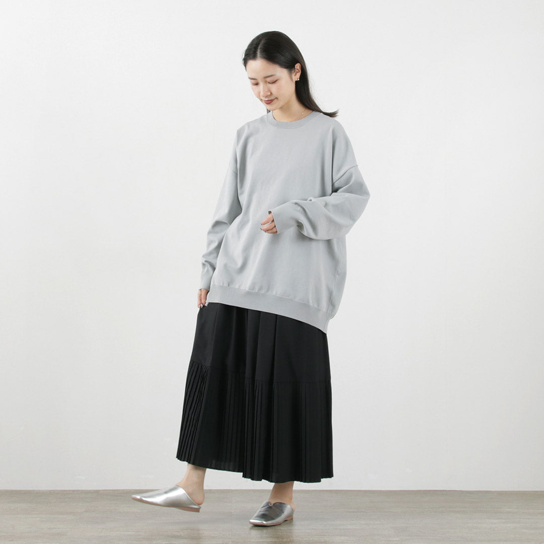 mizuiro ind（ミズイロインド） クルーネック ワイド P/O / レディース トップス プルオーバー スウェット 長袖 Crew Neck Wide P/O