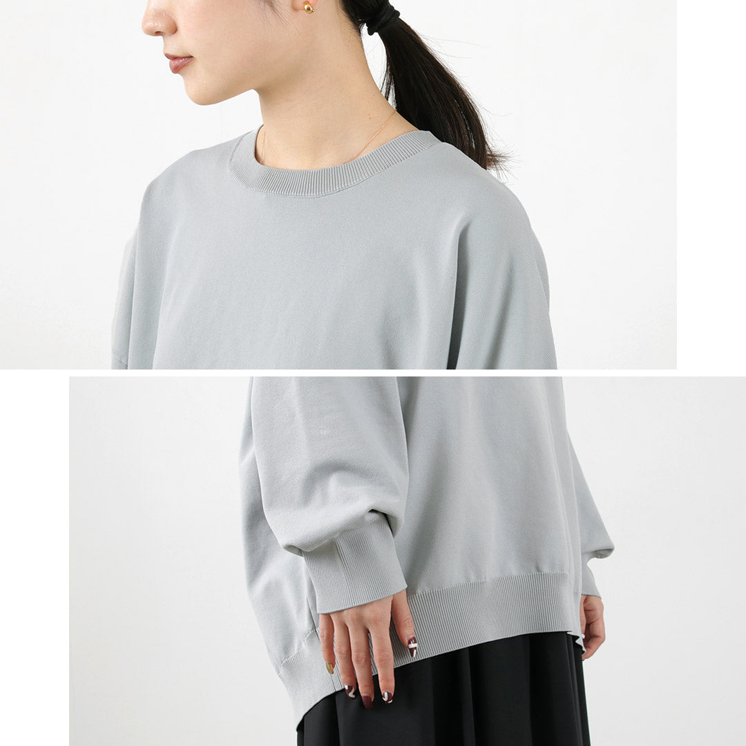 mizuiro ind（ミズイロインド） クルーネック ワイド P/O / レディース トップス プルオーバー スウェット 長袖 Crew Neck Wide P/O