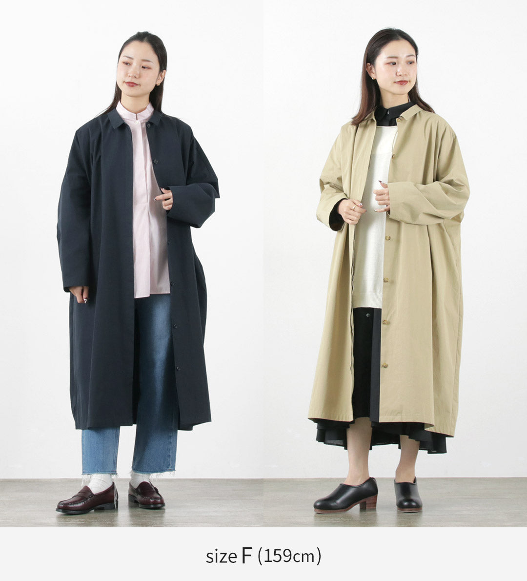 MIZUIRO IND（ミズイロインド） シャツライク コート / レディース ライトアウター ロング丈 長袖 Shirt Like Coat liou クリスマス プレゼント ギフト