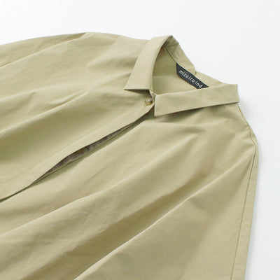 MIZUIRO IND（ミズイロインド） シャツライク コート / レディース ライトアウター ロング丈 長袖 Shirt Like Coat liou クリスマス プレゼント ギフト