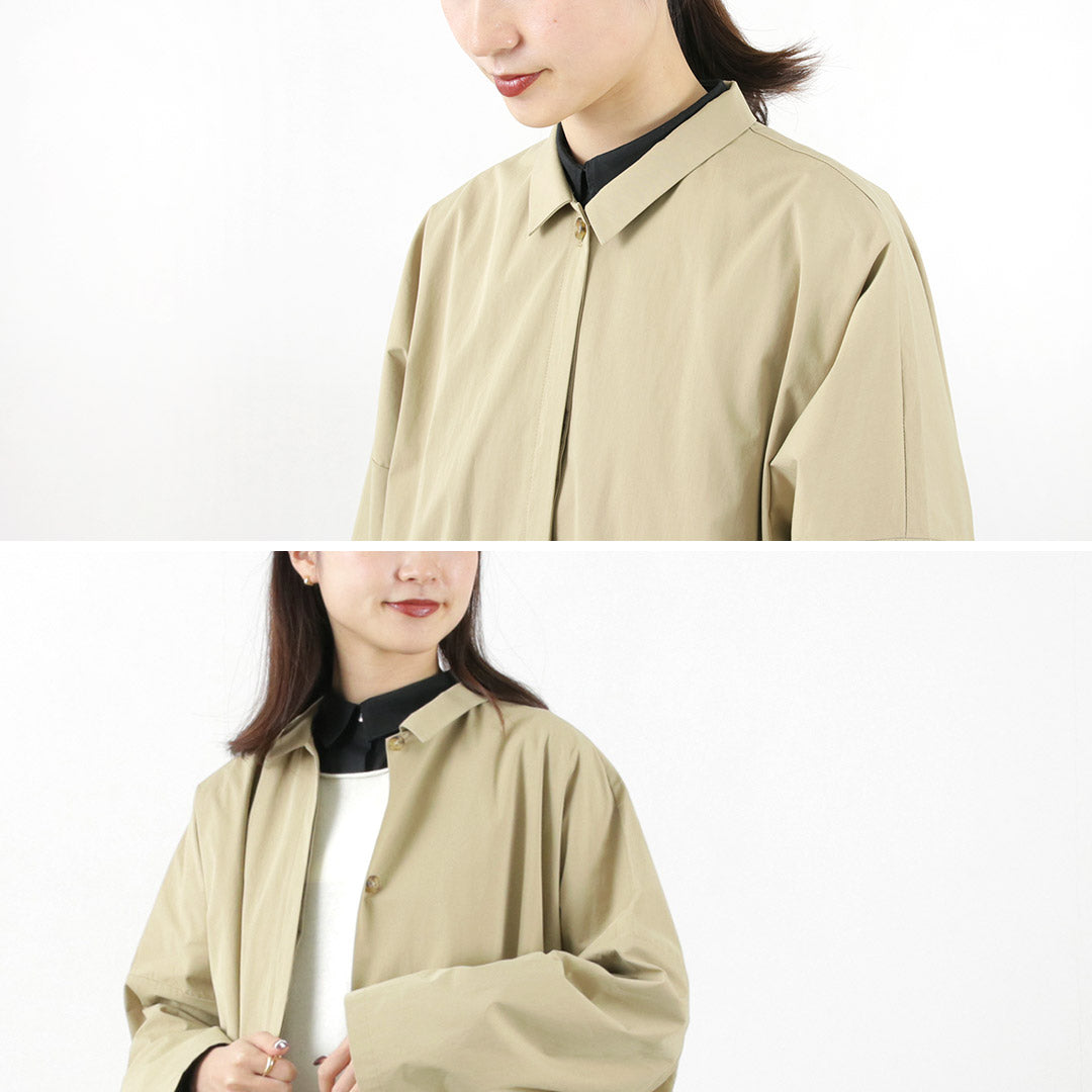 MIZUIRO IND（ミズイロインド） シャツライク コート / レディース ライトアウター ロング丈 長袖 Shirt Like Coat liou クリスマス プレゼント ギフト