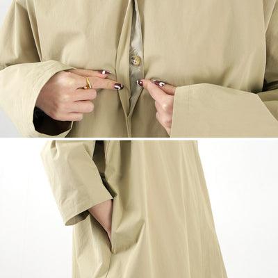 MIZUIRO IND（ミズイロインド） シャツライク コート / レディース ライトアウター ロング丈 長袖 Shirt Like Coat liou クリスマス プレゼント ギフト