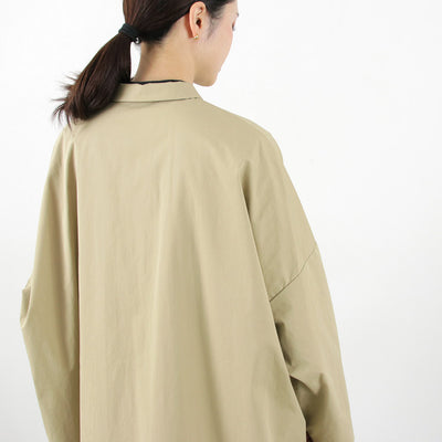 MIZUIRO IND（ミズイロインド） シャツライク コート / レディース ライトアウター ロング丈 長袖 Shirt Like Coat liou クリスマス プレゼント ギフト