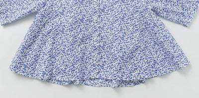 mizuiro ind（ミズイロインド） プリント フレア ショートシャツ / レディース 総柄 ブラウス 半袖 5分袖 Print Flare Short Shirt