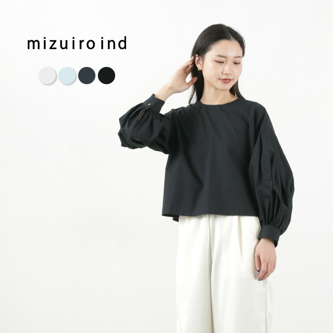 MIZUIRO IND（ミズイロインド） クルーネック パフSLV P/O / レディース シャツ ブラウス 長袖 無地 Crew Neck Puff SLV P/O クリスマス プレゼント ギフト