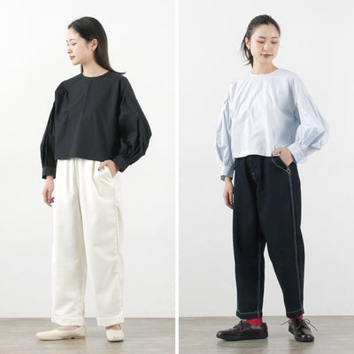 MIZUIRO IND（ミズイロインド） クルーネック パフSLV P/O / レディース シャツ ブラウス 長袖 無地 Crew Neck Puff SLV P/O クリスマス プレゼント ギフト