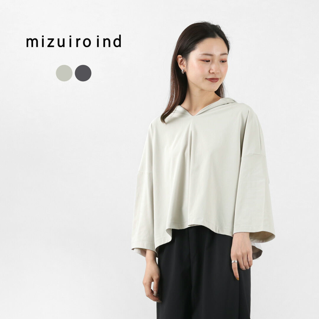 【30％OFF】mizuiro ind（ミズイロインド） フーデッド ショート P/O